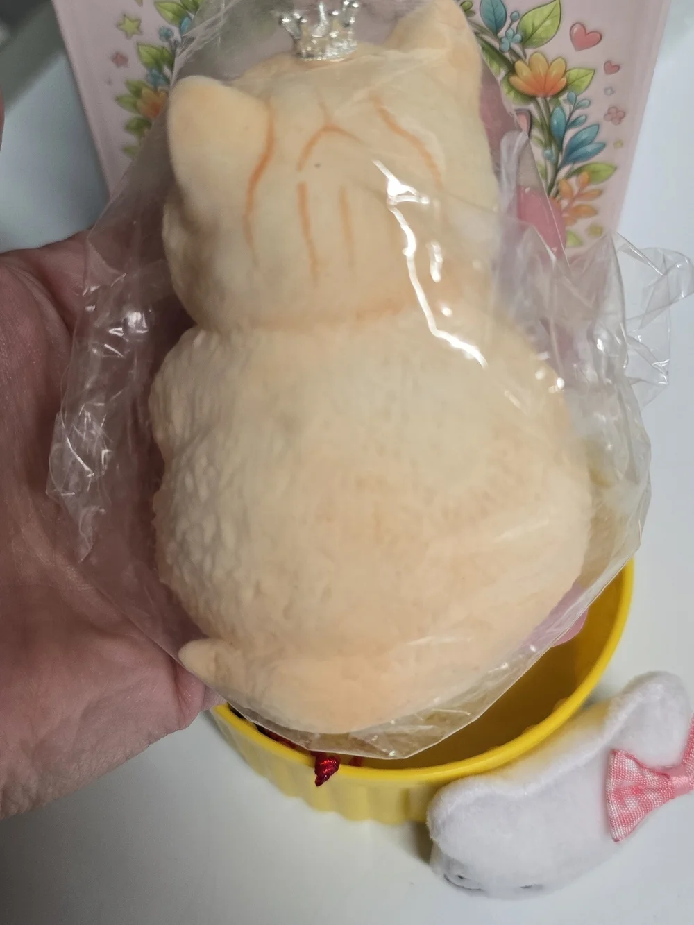 Orange & White Squishy Cat Toy